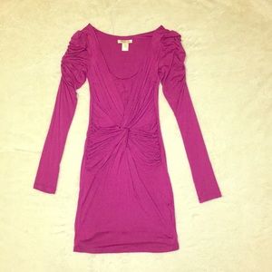 🔥CLEARANCE🔥Front Knot Fuchsia Knit Dress